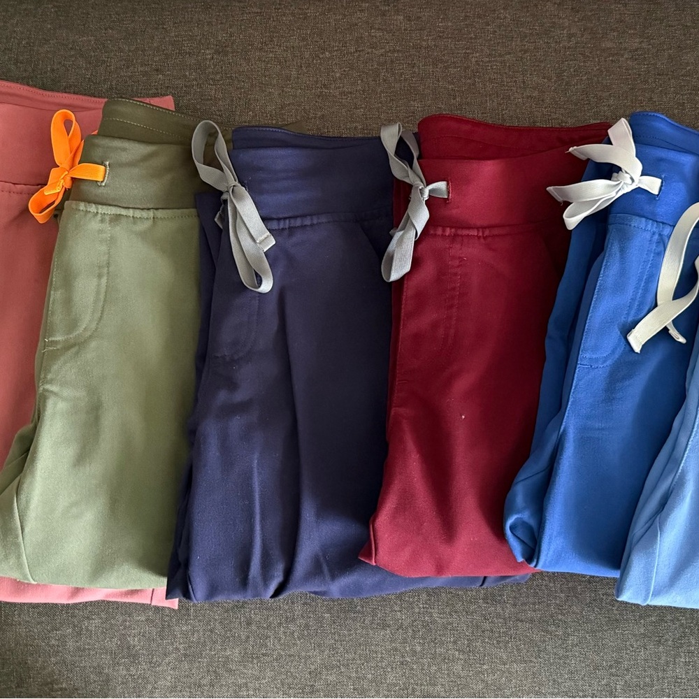 Figs Zamora Joggers Bundle - Black, Mauve, Moss, Burgundy, Winning, Ceil